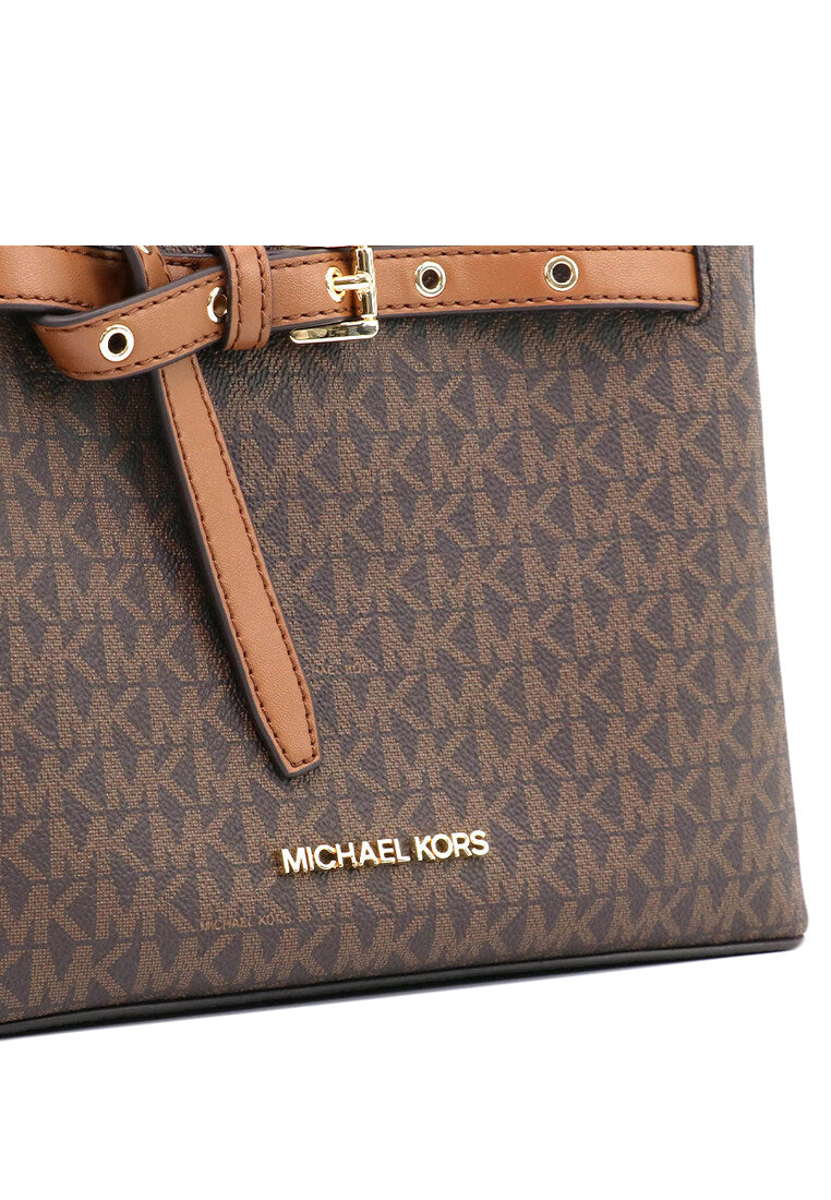 Michael Kors Emilia Small Logo Satchel - Brown