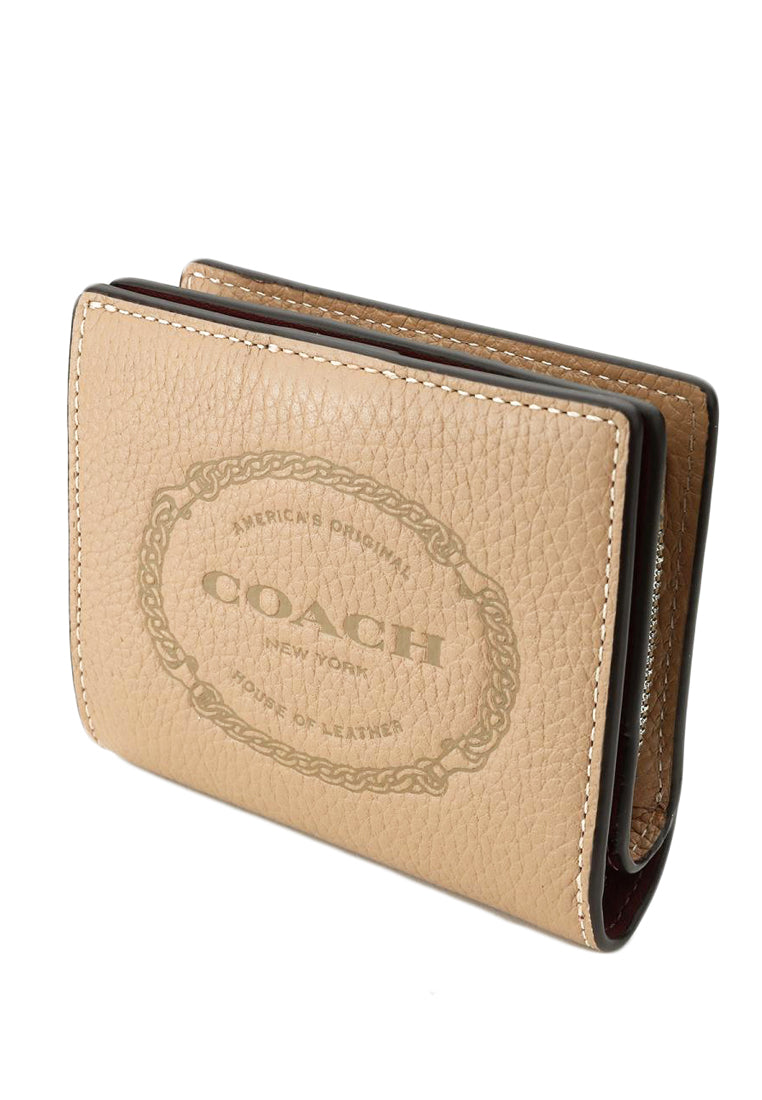 Coach Snap Wallet With Coach Heritage - Beige