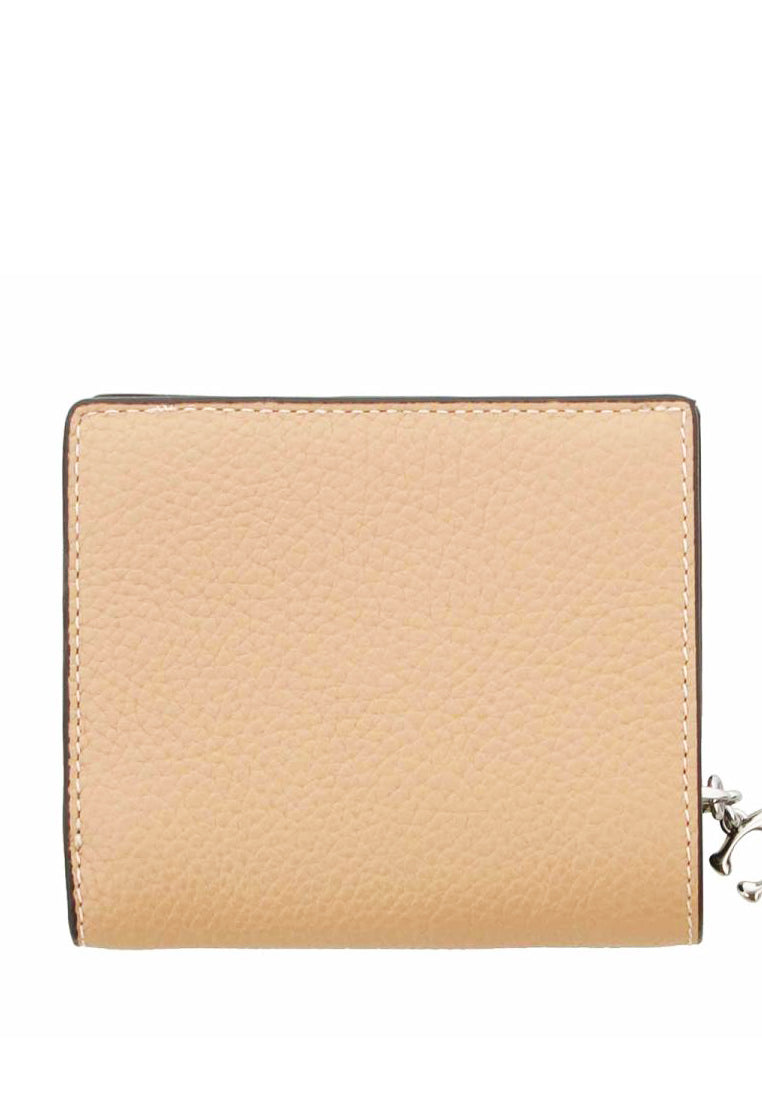 Coach Snap Wallet With Coach Heritage - Beige