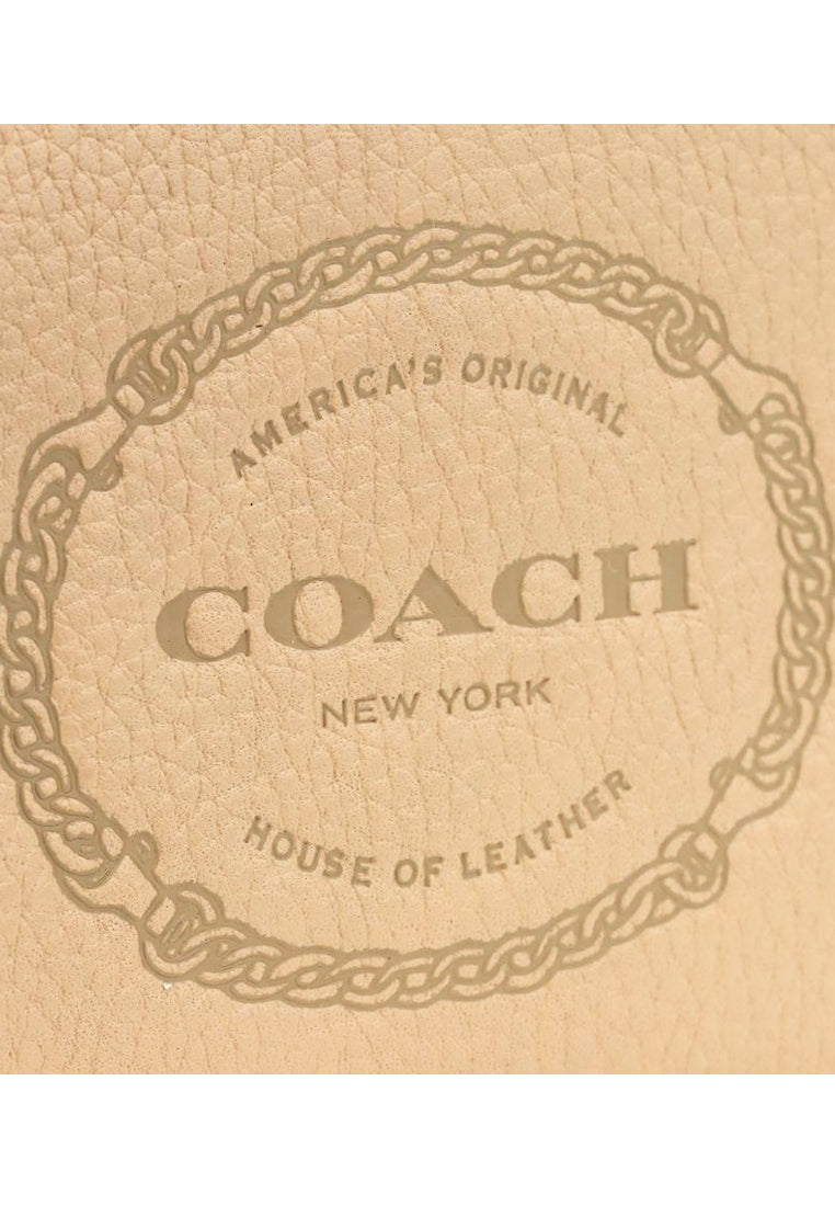 Coach Snap Wallet With Coach Heritage - Beige