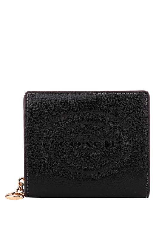 Coach Snap Wallet With Coach Heritage - Black