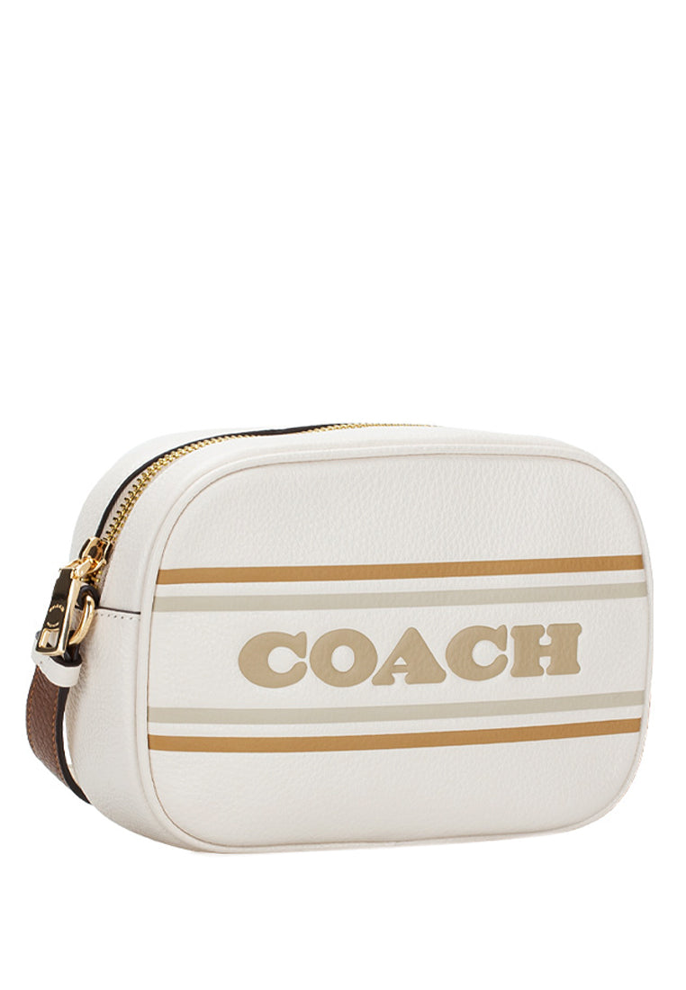 Coach Mini Jamie Camera Bag With Coach Stripe - White