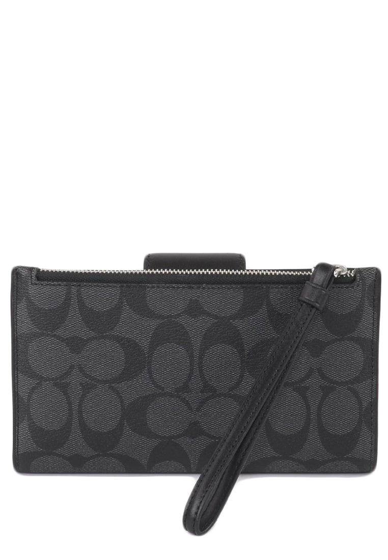 Coach Tech Wallet In Colorblock Signature Canvas - Black