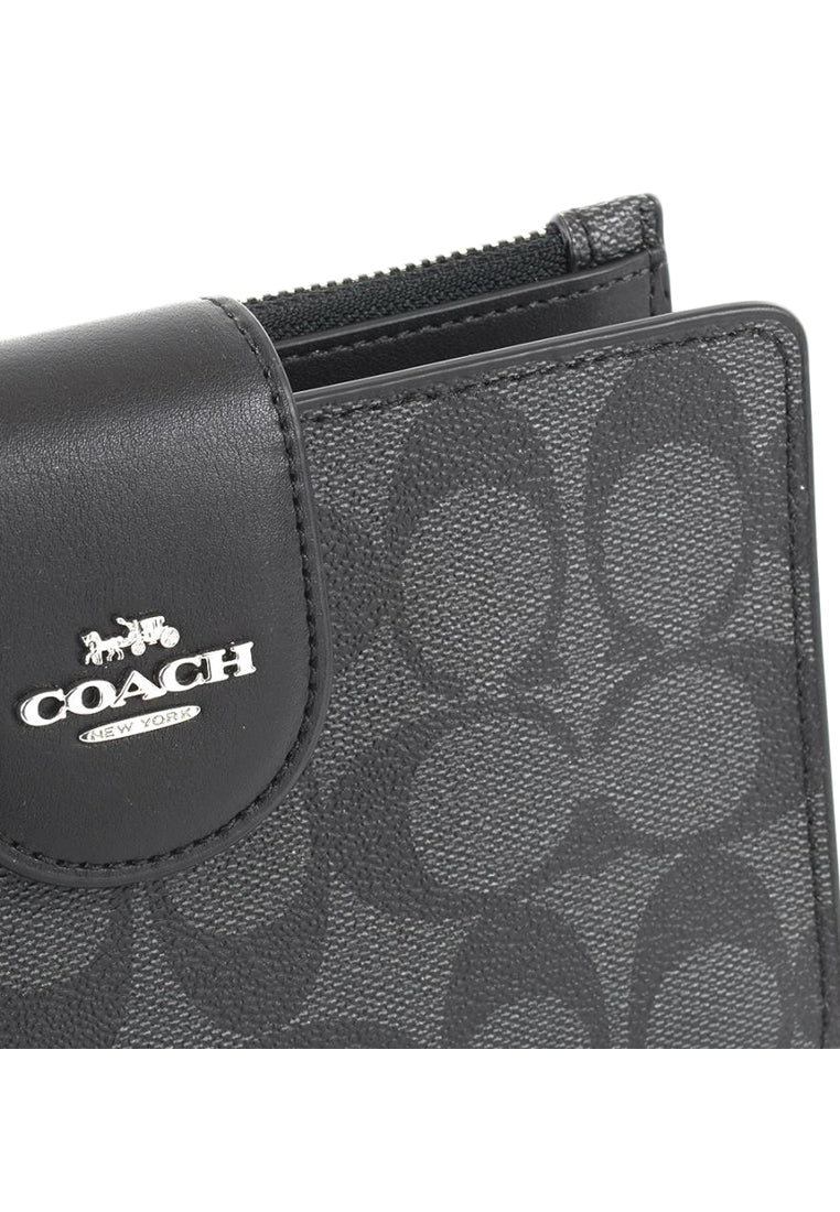 Coach Tech Wallet In Colorblock Signature Canvas - Black