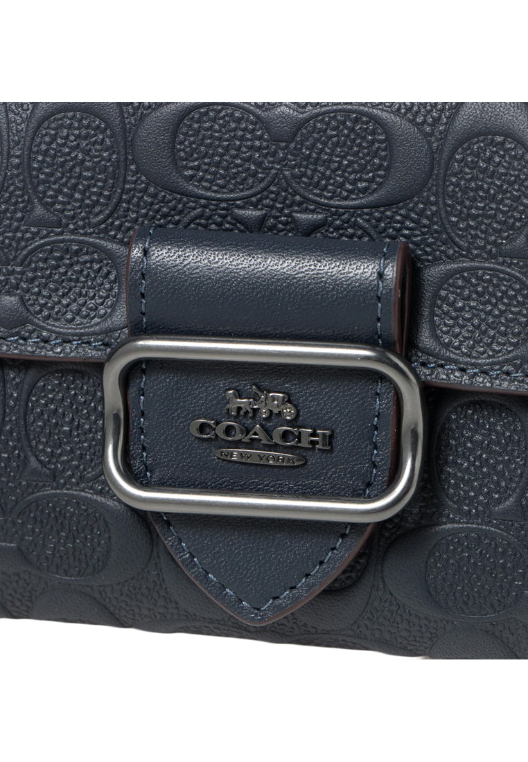 Coach Small Morgan Wallet In Signature Leather - Dark Navy