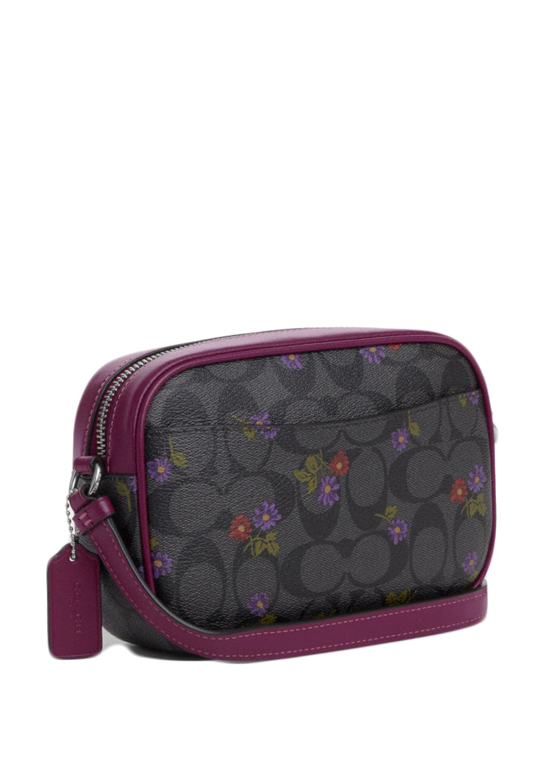 Coach Mini Jamie Camera Bag In Signature Canvas With Country Floral Print - Black/Multi