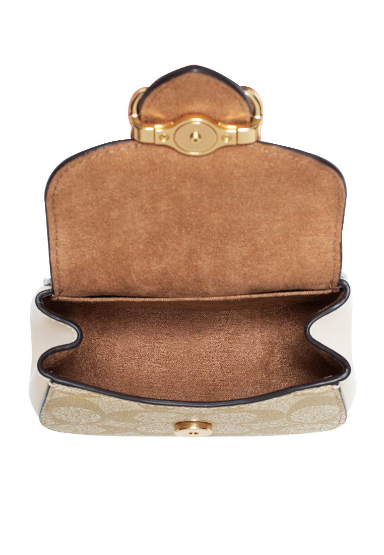 Coach Morgan Card Case On A Chain - Light Brown