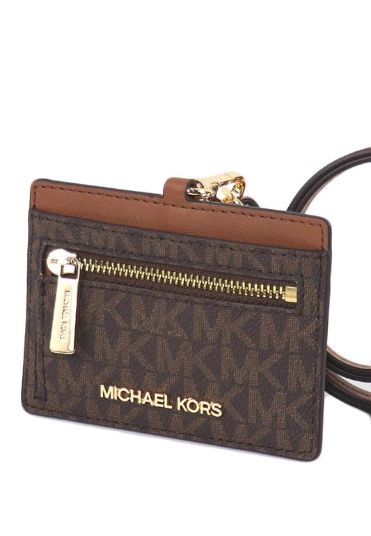 Michael Kors Jet Set Travel Signature ID Lanyard - Brown