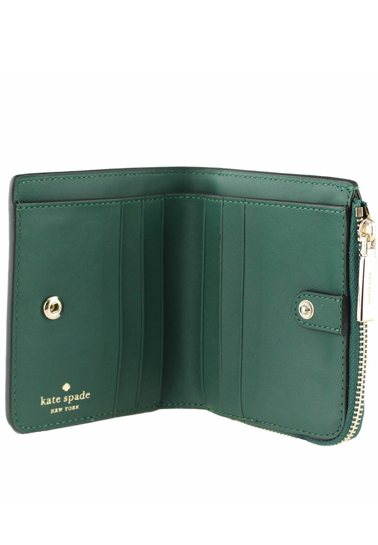 Kate Spade Schuyler Small L-Zip Bifold Wallet - Deep Jade