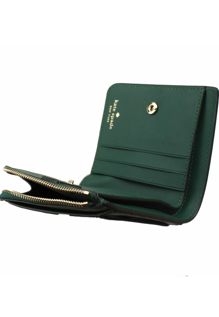 Kate Spade Schuyler Small L-Zip Bifold Wallet - Deep Jade