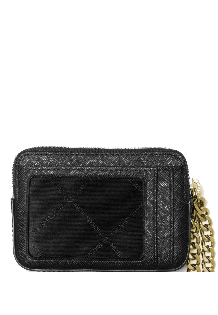 Michael Kors Medium Saffiano Leather Chain Card Case - Black