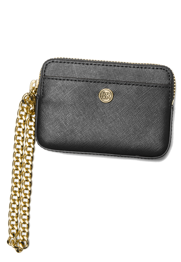 Michael Kors Medium Saffiano Leather Chain Card Case - Black