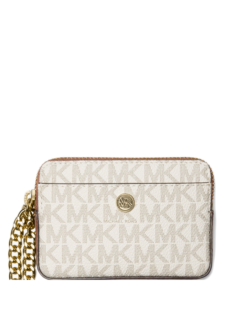 Michael Kors Medium Logo Chain Card Case - Vanilla