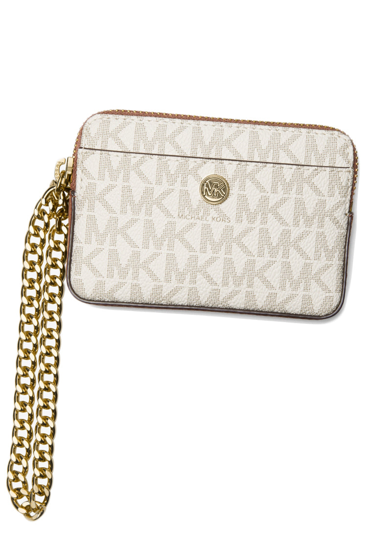 Michael Kors Medium Logo Chain Card Case - Vanilla