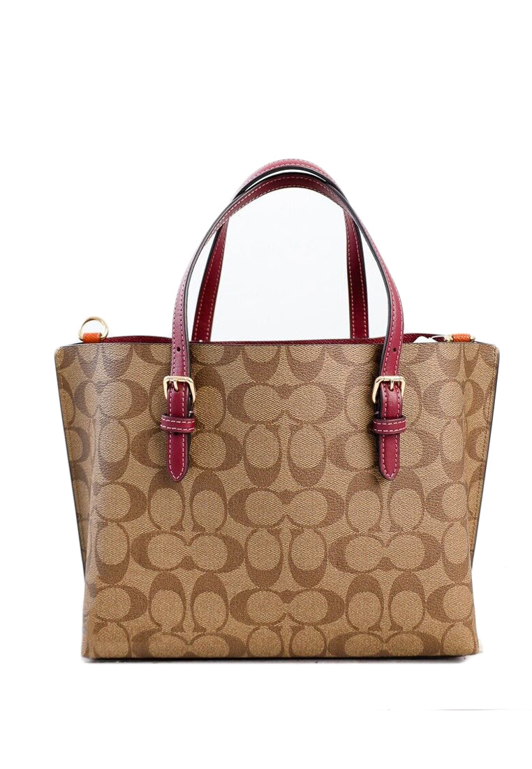 Coach Mollie Tote 25 In Signature Canvas With Jumbo Floral Print - Brown/Multi