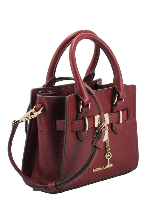 Michael Kors Hamilton Extra Small Satchel Crossbody - Dark Cherry