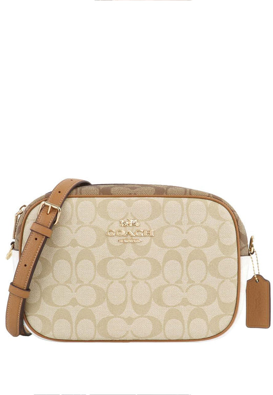 Coach Jamie Camera Bag In Blocked Signature Canvas - Light Brown