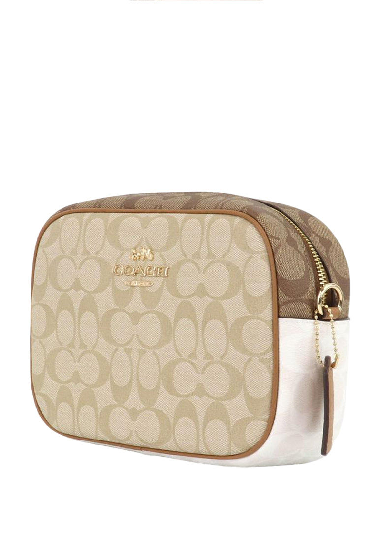 Coach Jamie Camera Bag In Blocked Signature Canvas - Light Brown