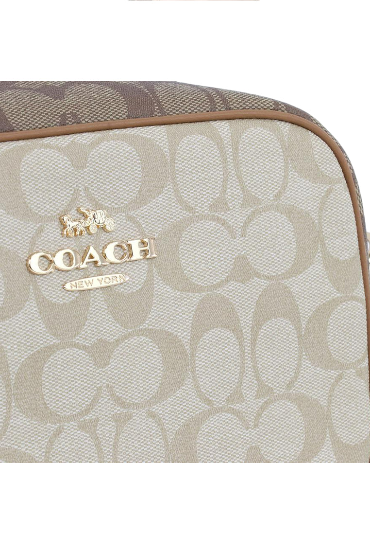 Coach Jamie Camera Bag In Blocked Signature Canvas - Light Brown