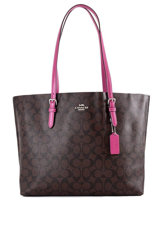 Coach Mollie Tote In Signature Canvas - Brown/Violet