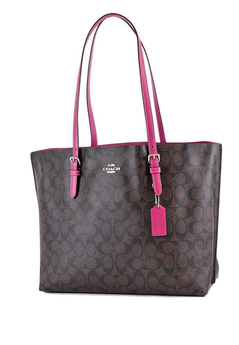 Coach Mollie Tote In Signature Canvas - Brown/Violet