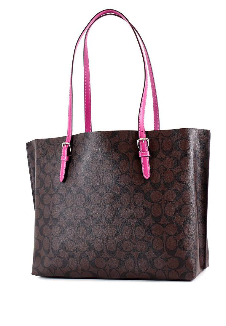 Coach Mollie Tote In Signature Canvas - Brown/Violet