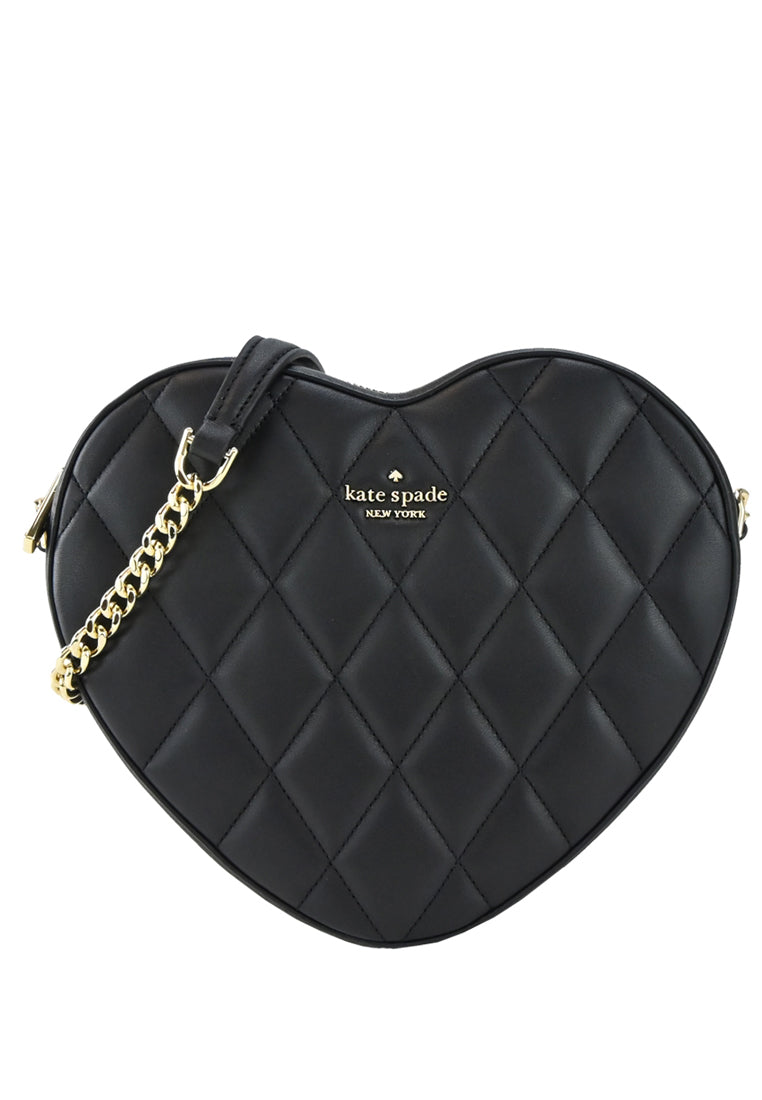 Kate Spade Love Shack Quilted Heart Crossbody Bag - Black