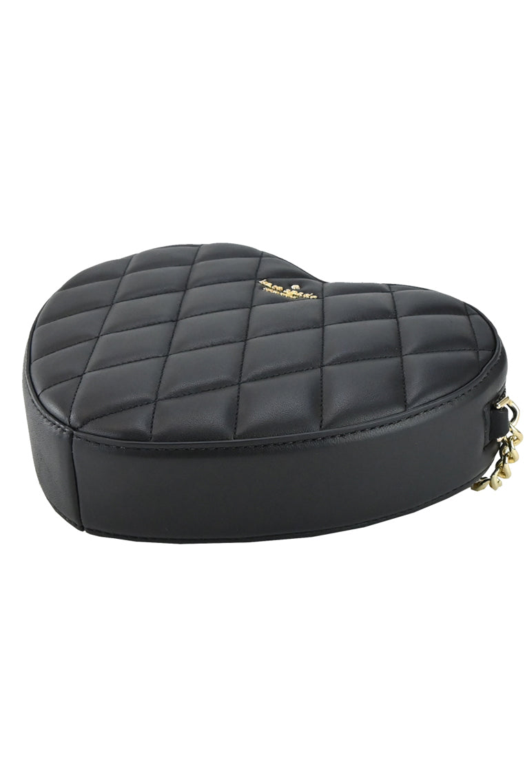 Kate Spade Love Shack Quilted Heart Crossbody Bag - Black