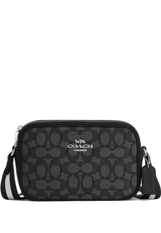 Coach Mini Jamie Camera Bag In Signature Jacquard - Smoke Black