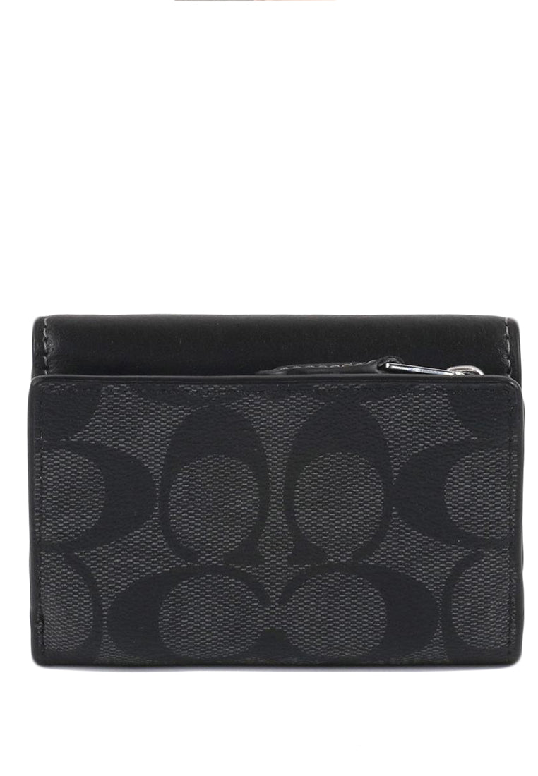 Coach Micro Wallet In Signature Canvas - Black