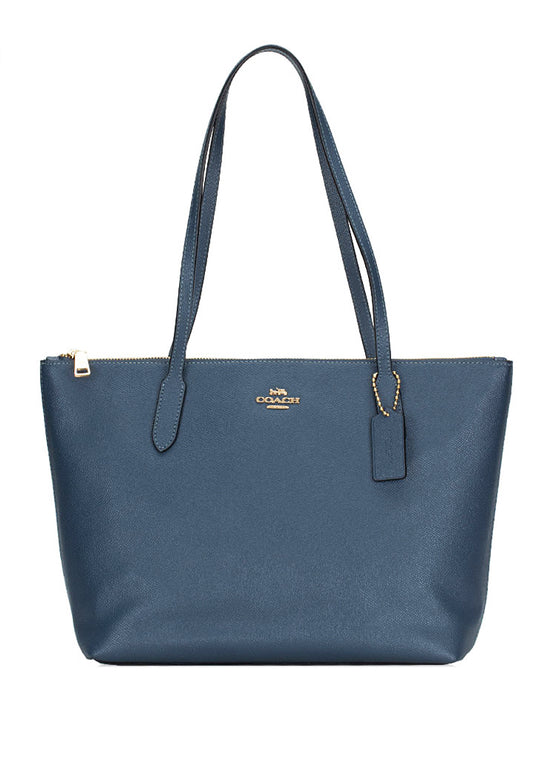 Coach Zip Top Tote - Denim