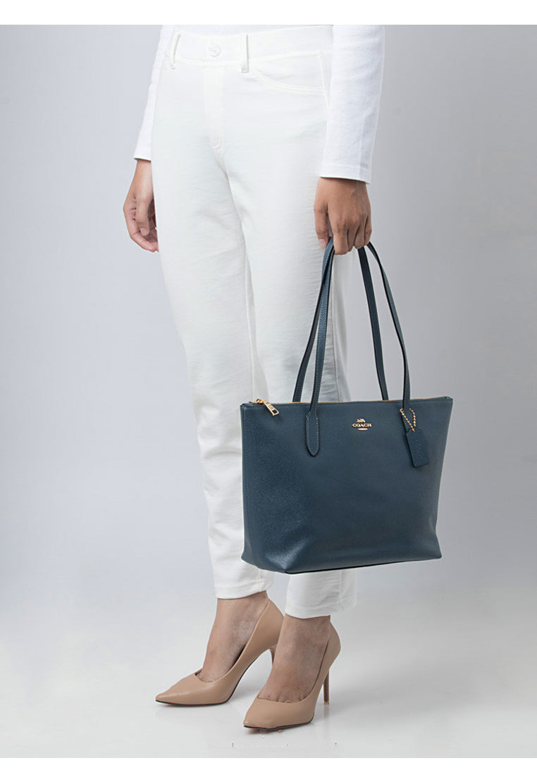 Coach Zip Top Tote - Denim