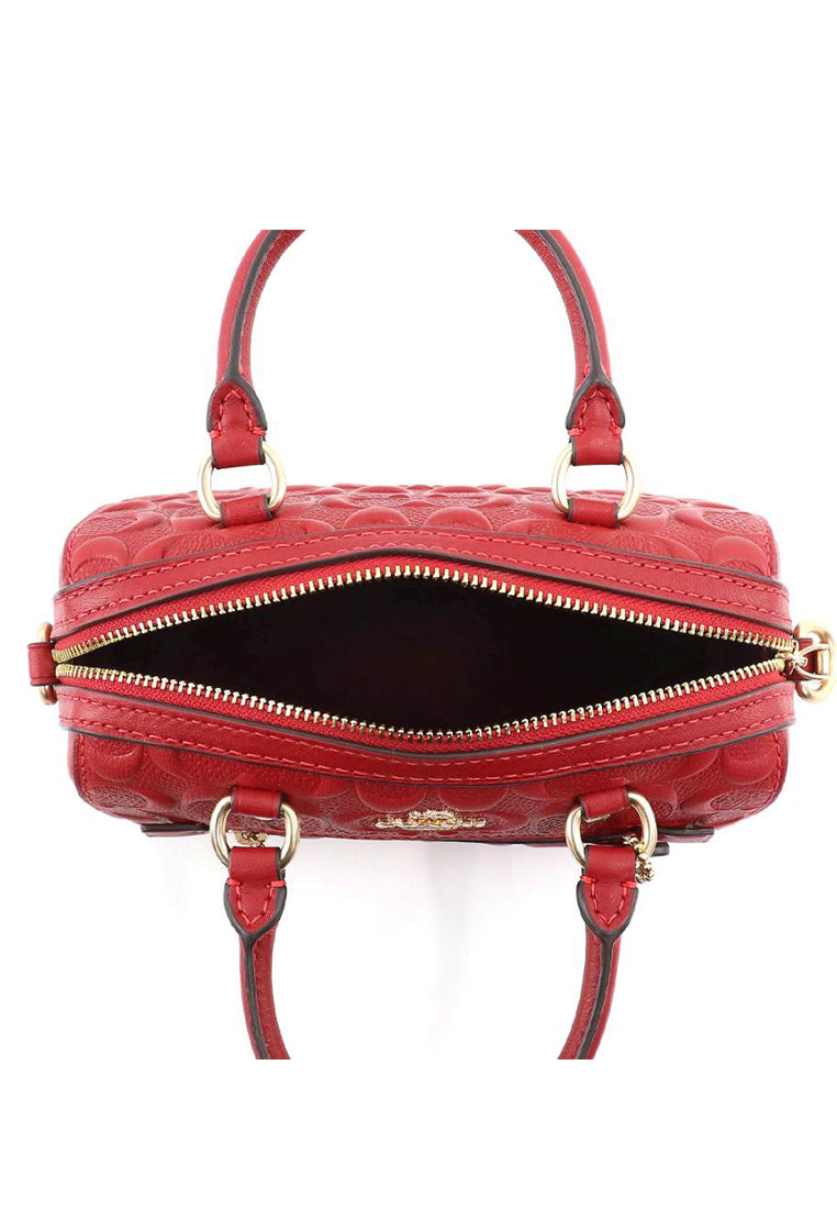 Coach Mini Rowan Crossbody In Signature Leather - Red