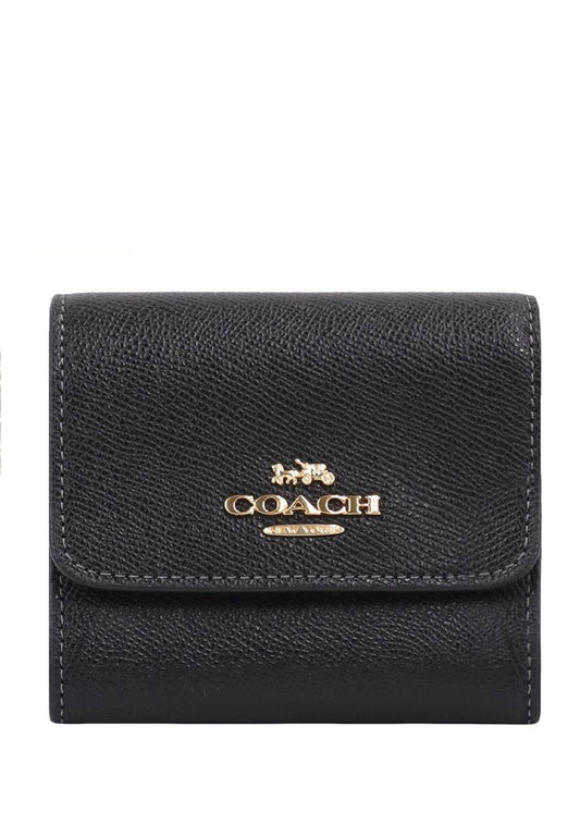 Coach Small Trifold Wallet - Black