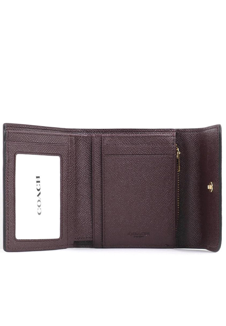 Coach Small Trifold Wallet - Black