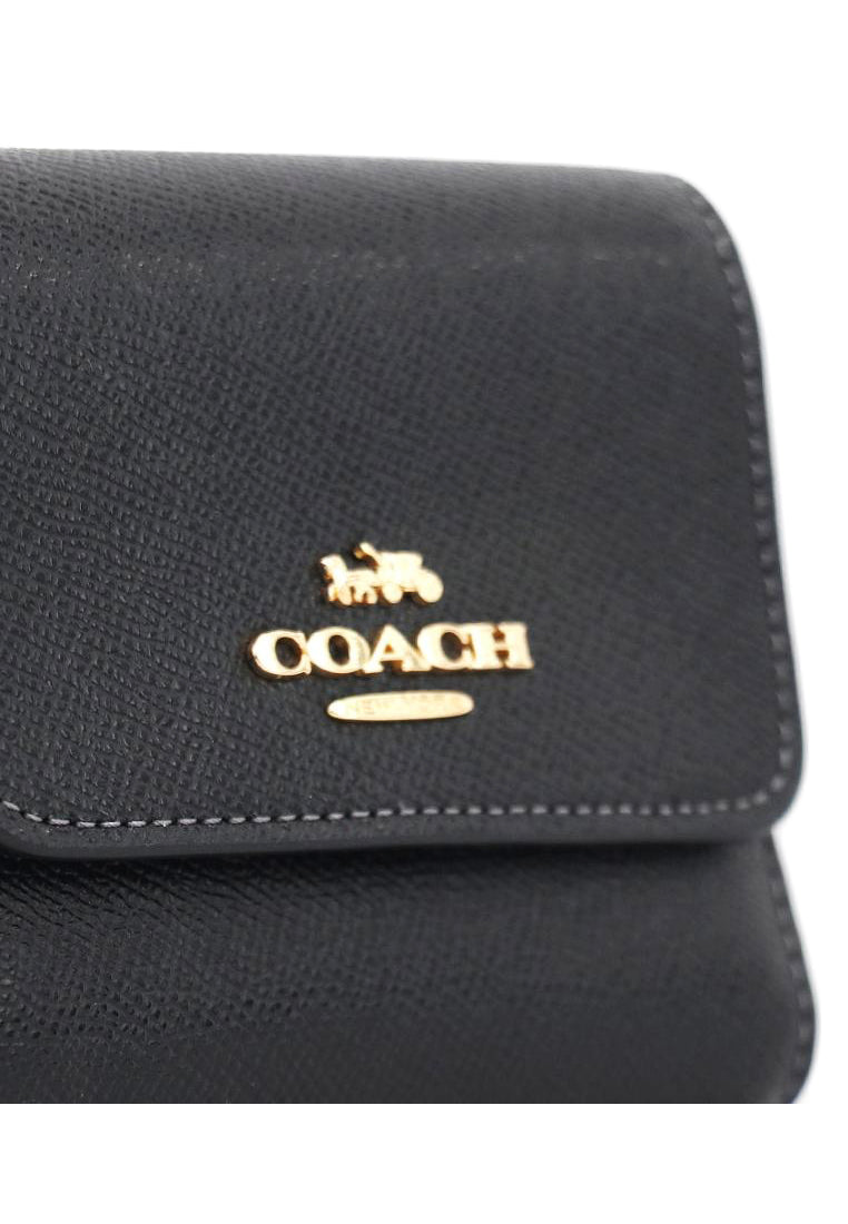 Coach Small Trifold Wallet - Black