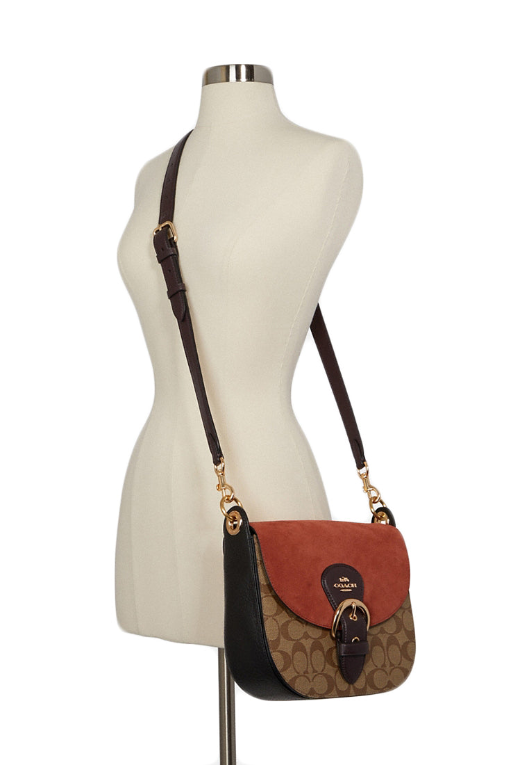 Coach Kleo Shoulder Bag 23 In Signature Canvas - Brown/Terracota