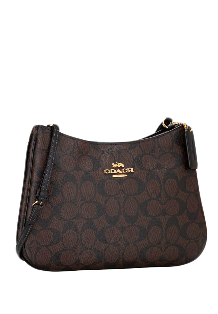 Coach Penelope Shoulder Bag In Signature Canvas - Dark Brown