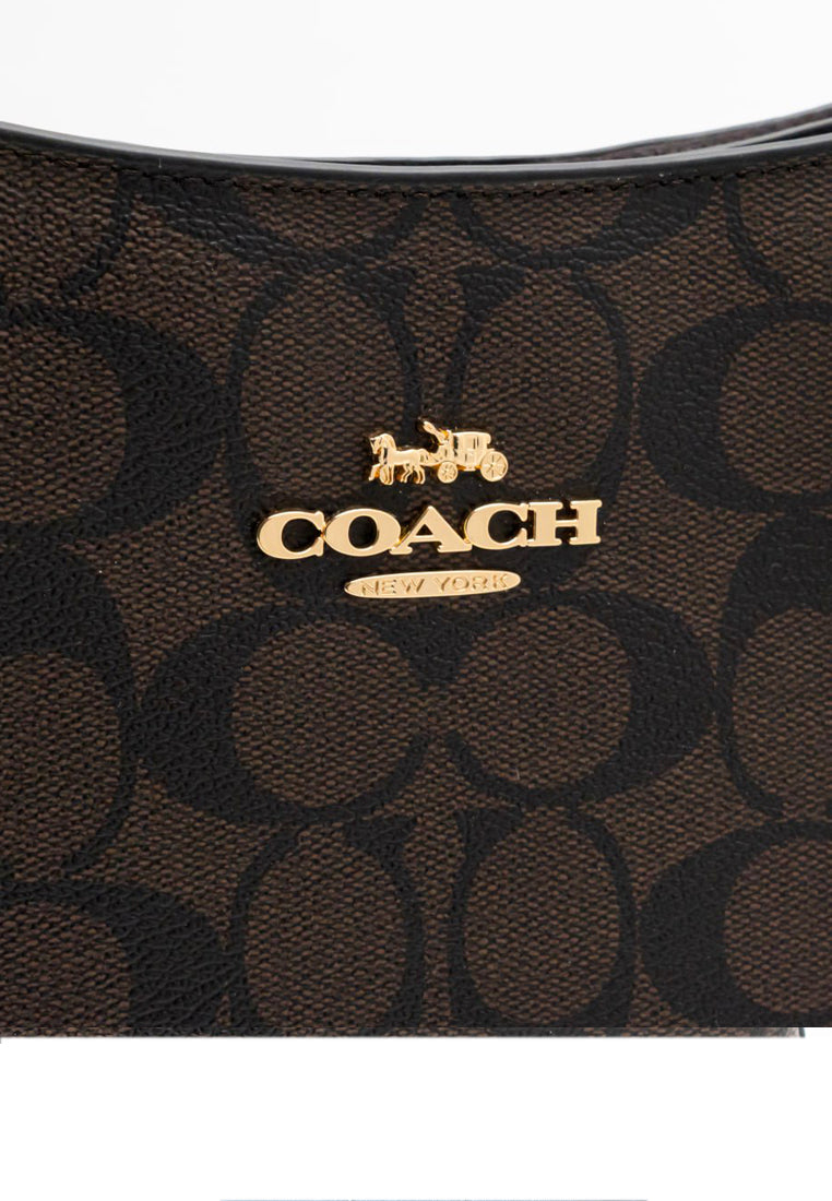 Coach Penelope Shoulder Bag In Signature Canvas - Dark Brown