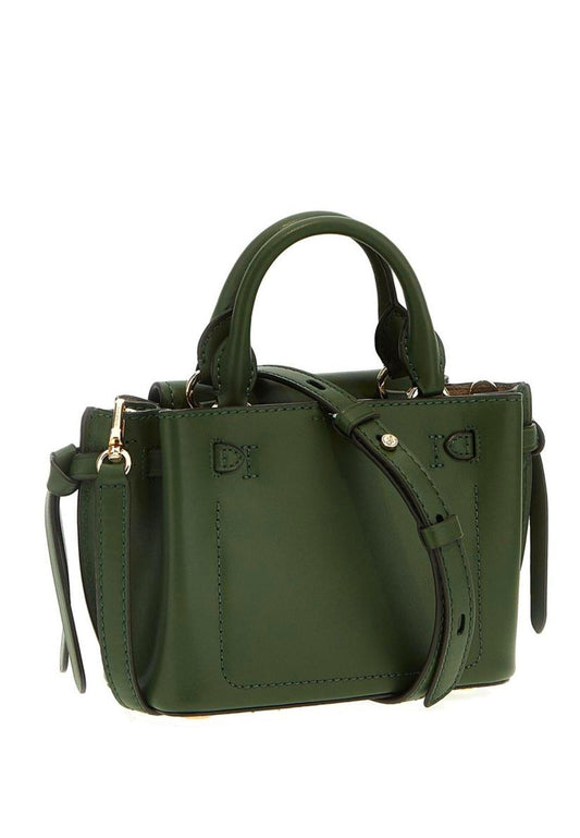 Michael Kors Hamilton Legacy Extra-Small Leather Belted Satchel - Amazon Green