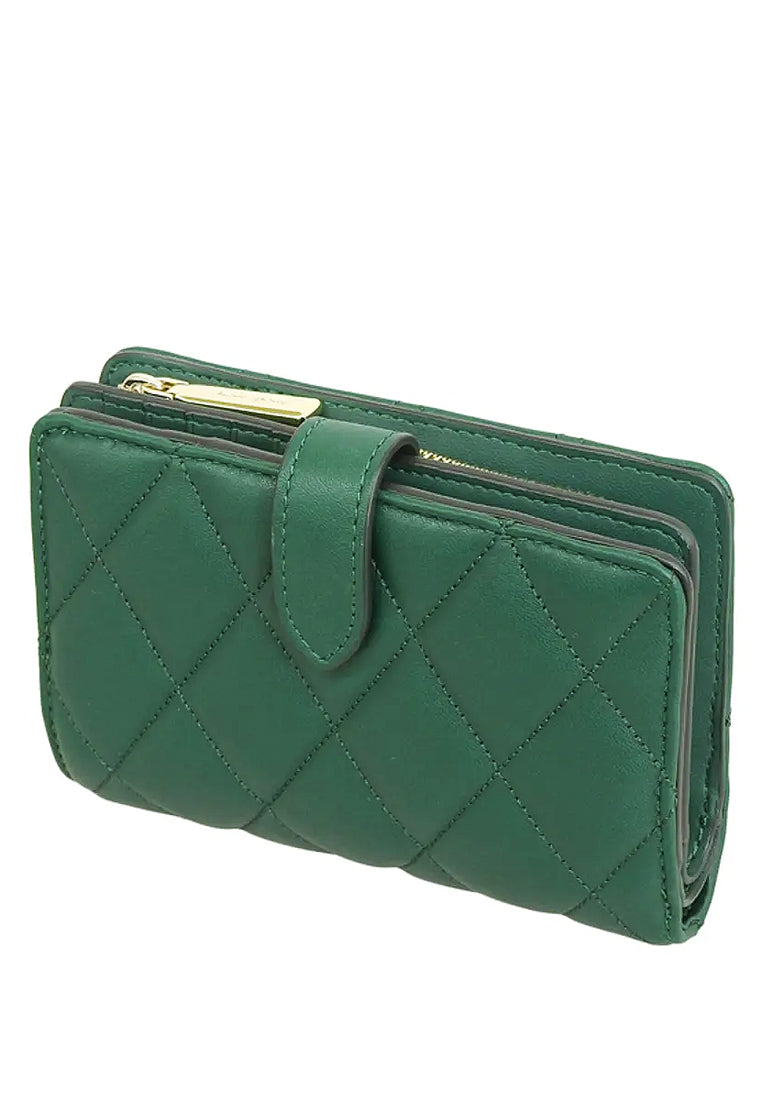 Kate Spade Carey Medium Compartment Bifold Wallet - Deep Green