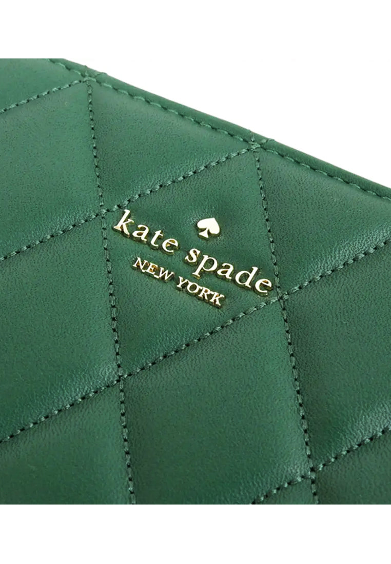 Kate Spade Carey Medium Compartment Bifold Wallet - Deep Green