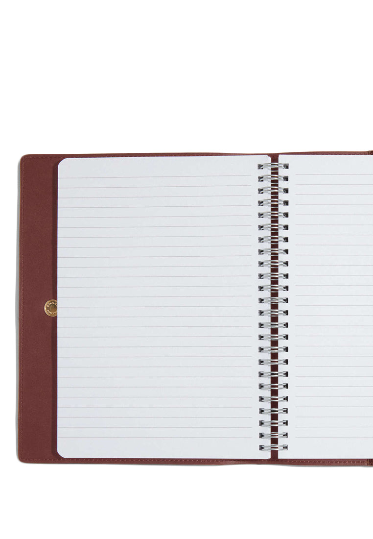 Coach Notebook In Signature Canvas - Oxblood