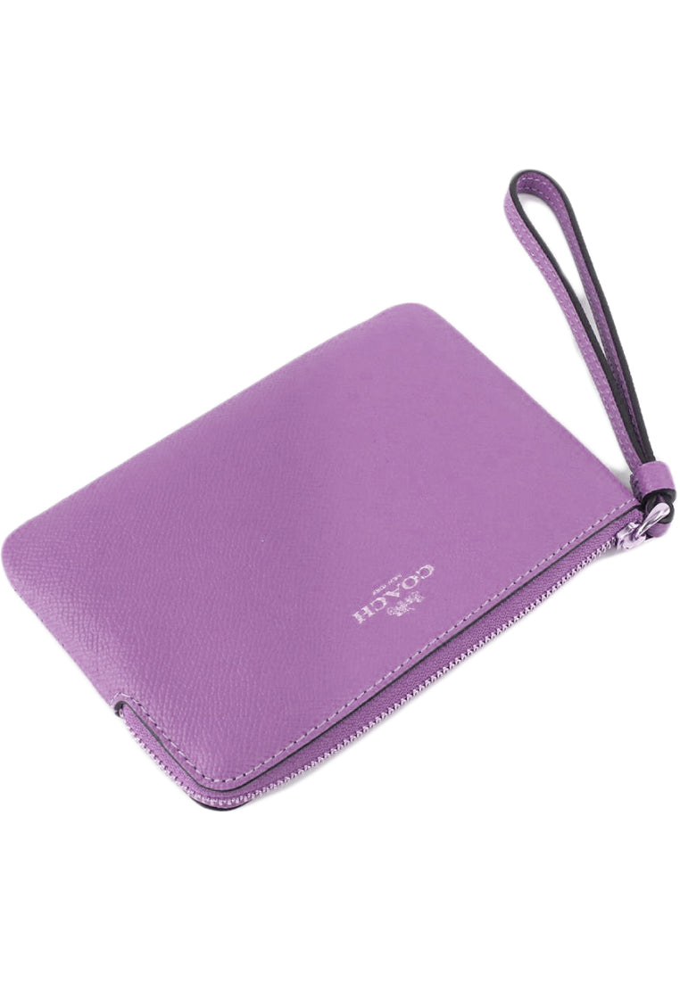 Coach Corner Zip Wristlet - Purple