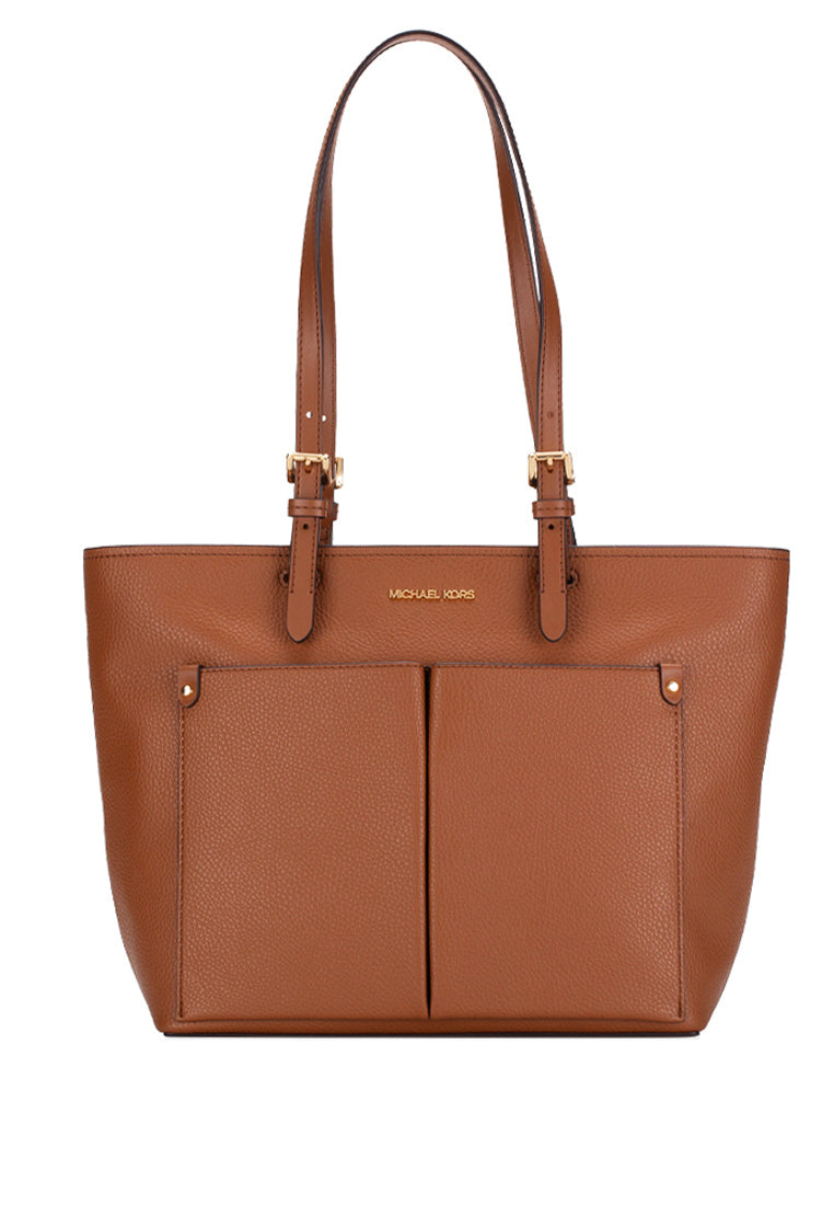 Michael Kors Jet Set Medium Pocket Tote Bag In Luggage