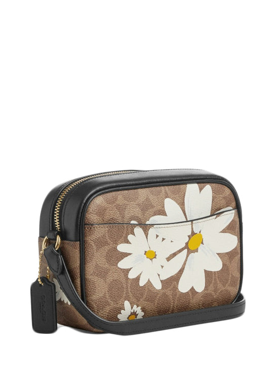 Coach Mini Jamie Camera Bag In Signature Canvas With Floral Print - Brown