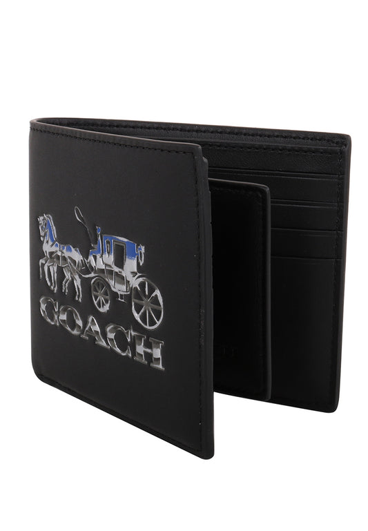 Coach Mens Boxed 3 In 1 Wallet Gift Set With Horse And Carriage - Black