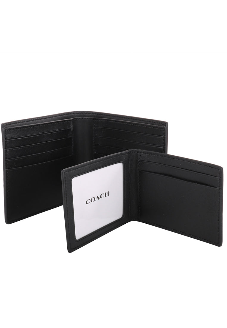 Coach Mens Boxed 3 In 1 Wallet Gift Set With Horse And Carriage - Black