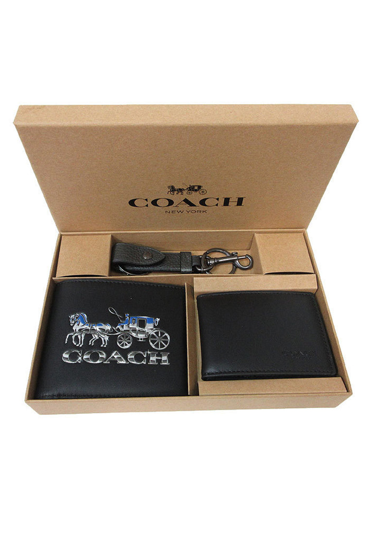 Coach store Boxed 3 In 1 Wallet Gift Set With Horse And Carriage