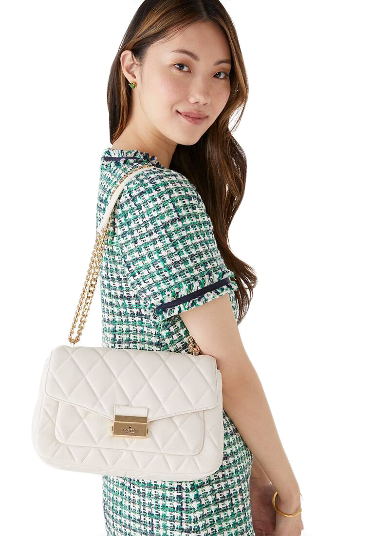 Kate Spade Carey Medium Flap Shoulder Bag - White